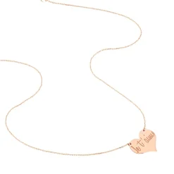 Marc Orian Colliers Cœur|Colliers > Collier Albizia Coeur Message Or Rose