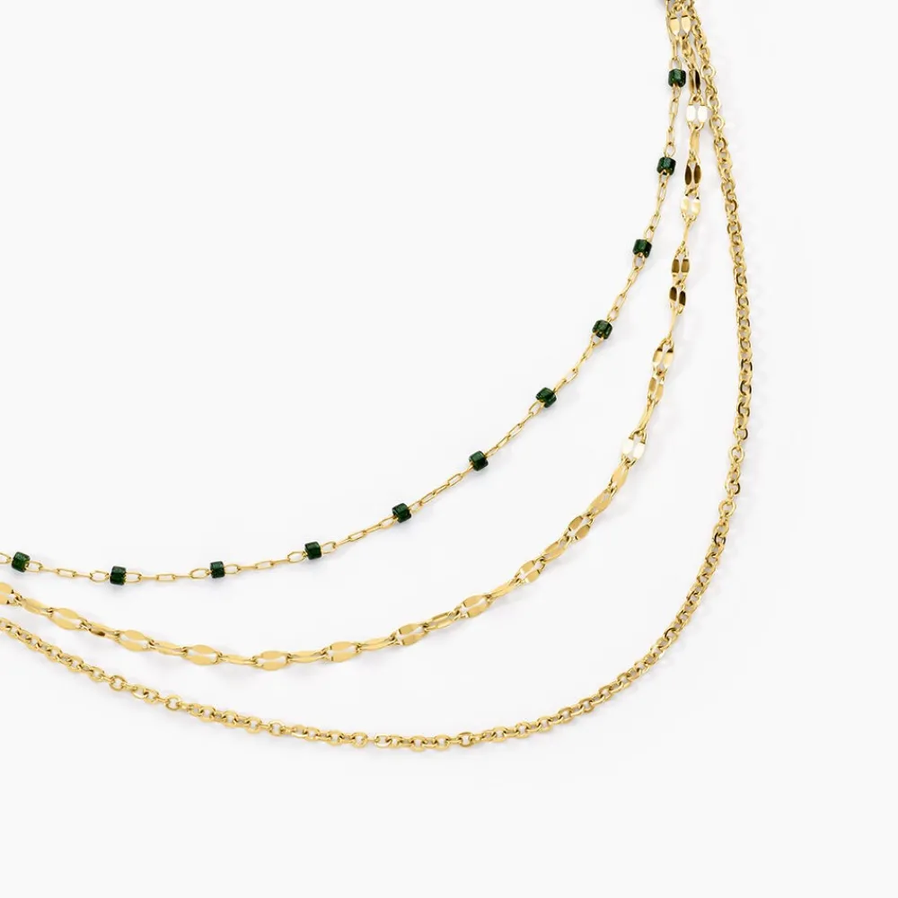 Marc Orian Colliers Fantaisie|Colliers > Collier Amala Acier Jaune Verre