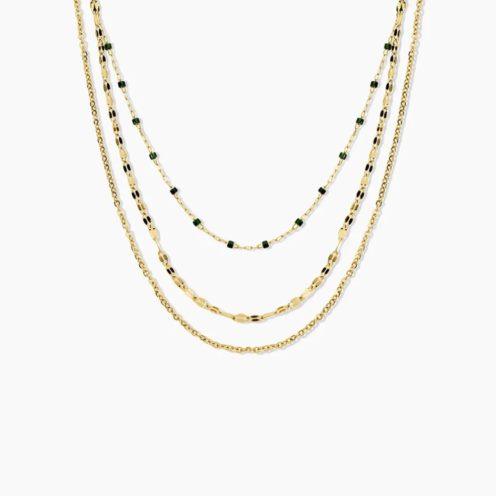 Marc Orian Colliers Fantaisie|Colliers > Collier Amala Acier Jaune Verre
