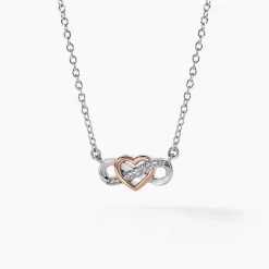 Marc Orian Colliers Fantaisie|Colliers > Collier Amuri Argent Bicolore Oxyde De Zirconium