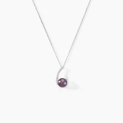 Marc Orian Colliers|Colliers Avec Pierres > Collier Anais Or Blanc Perle De Culture Et Oxyde De Zirconium