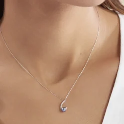 Marc Orian Colliers|Colliers Avec Pierres > Collier Anais Or Blanc Perle De Culture Et Oxyde De Zirconium