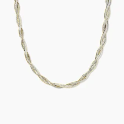 Collier Anaiz Argent Bicolore