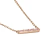 Collier Andrew Argent Rose Oxyde De Zirconium Rose