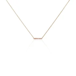Collier Andrew Argent Rose Oxyde De Zirconium Rose