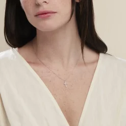Collier Angel Argent Blanc Oxyde De Zirconium
