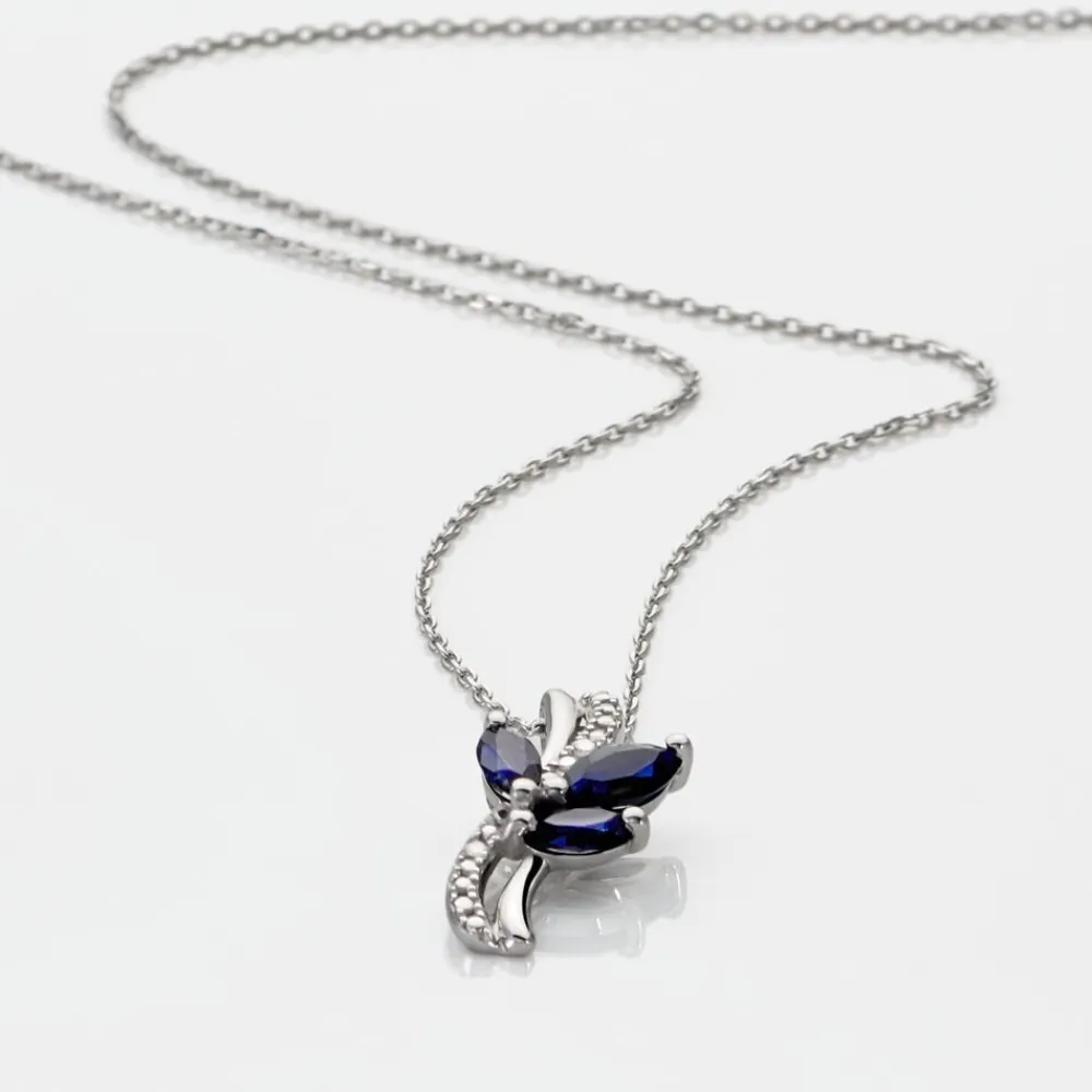 Marc Orian Cadeaux Mariage|Colliers > Collier Angie Or Blanc Saphir Diamant