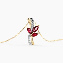 Marc Orian Colliers|Colliers Avec Pierres > Collier Angie Diamant or jaune rubis