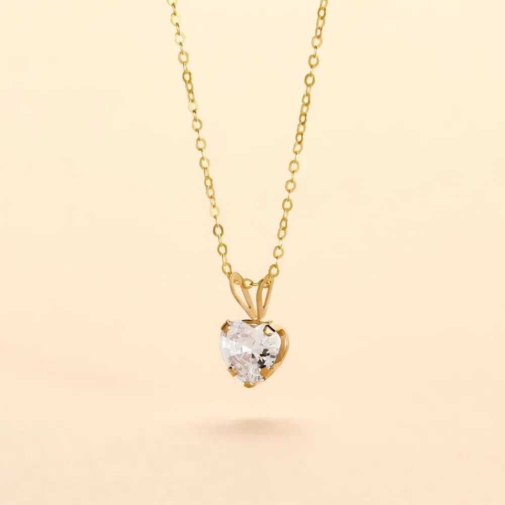 Marc Orian Colliers|Colliers Cœur > Collier Aodren Or Jaune Oxyde De Zirconium