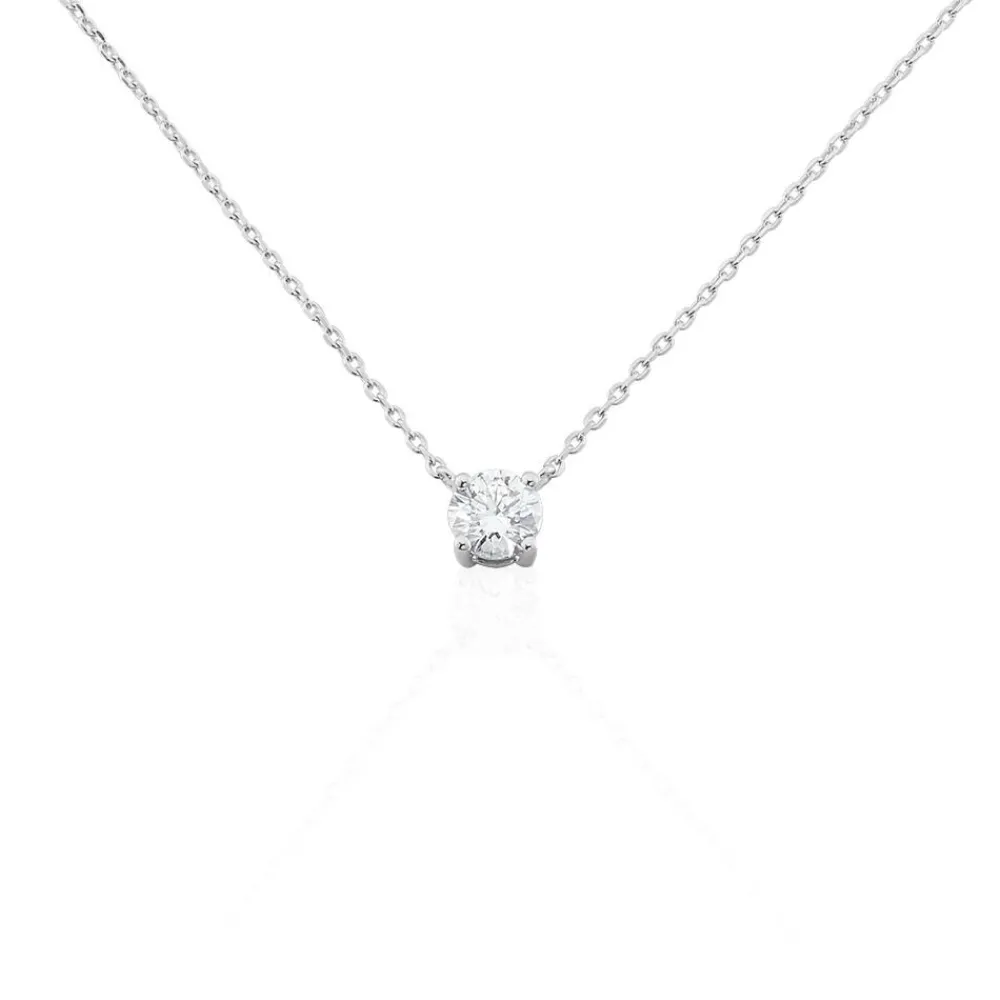 Marc Orian Colliers Diamant|Colliers > Collier Aphrodite Or Blanc Diamant Synthetique
