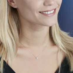 Marc Orian Colliers Diamant|Colliers > Collier Aphrodite Or Blanc Diamant Synthetique