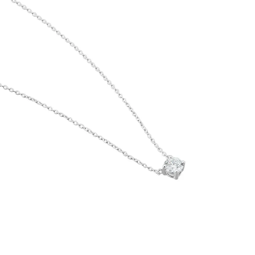 Marc Orian Colliers Diamant|Colliers > Collier Aphrodite Or Blanc Diamant Synthetique