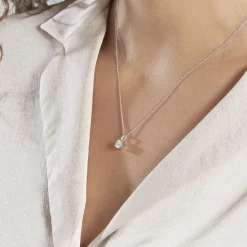 Marc Orian Colliers Diamant|Colliers > Collier Aphrodite Or Blanc Diamant Synthetique