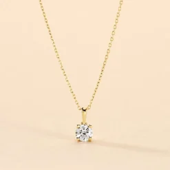 Collier Aphrodite Or Jaune Diamant Synthetique