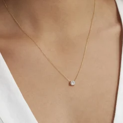 Marc Orian Colliers Diamant|Colliers > Collier Aphrodite Or Jaune Diamant Synthetique