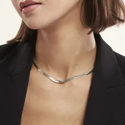 Marc Orian Colliers|Colliers Argent > Collier Argent Bicolore Akio