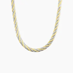 Marc Orian Colliers|Colliers Argent > Collier Argent Bicolore Akio