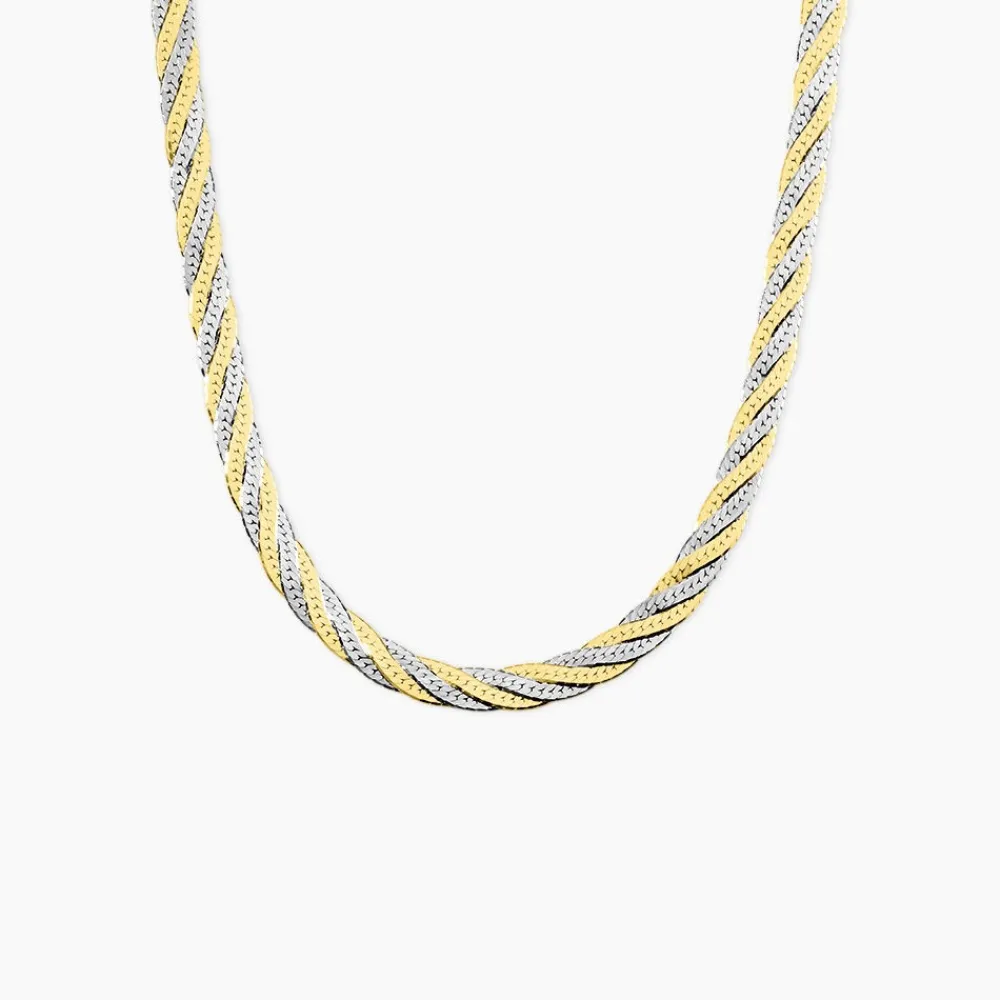Marc Orian Colliers|Colliers Argent > Collier Argent Bicolore Akio