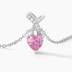 Collier Argent Blanc Avalon Oxyde De Zirconium
