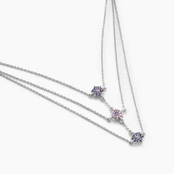 Marc Orian Colliers|Colliers Avec Pierres > Collier Argent Blanc Blossom Oxyde De Zirconium