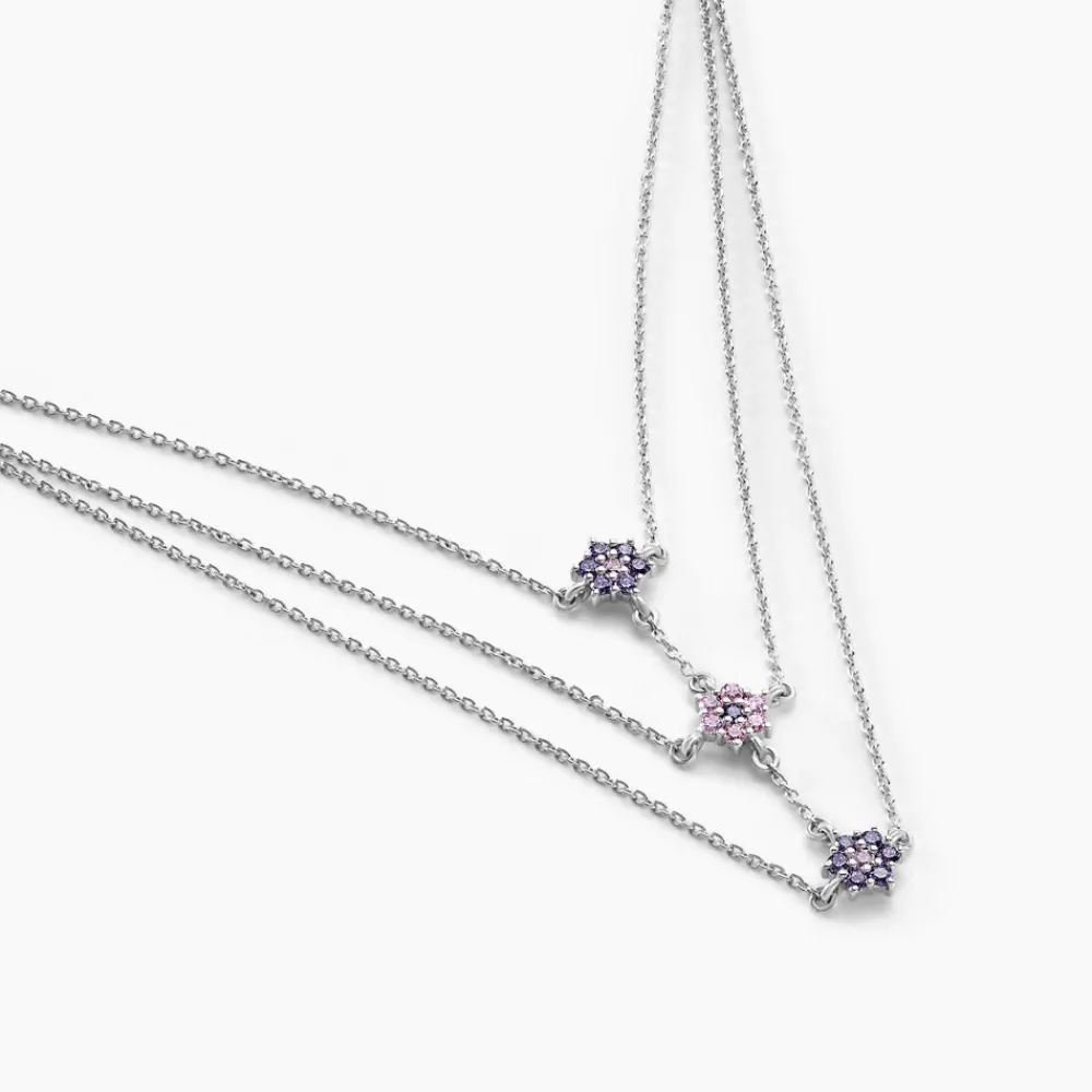 Marc Orian Colliers|Colliers Avec Pierres > Collier Argent Blanc Blossom Oxyde De Zirconium