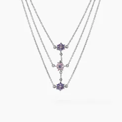 Marc Orian Colliers|Colliers Avec Pierres > Collier Argent Blanc Blossom Oxyde De Zirconium