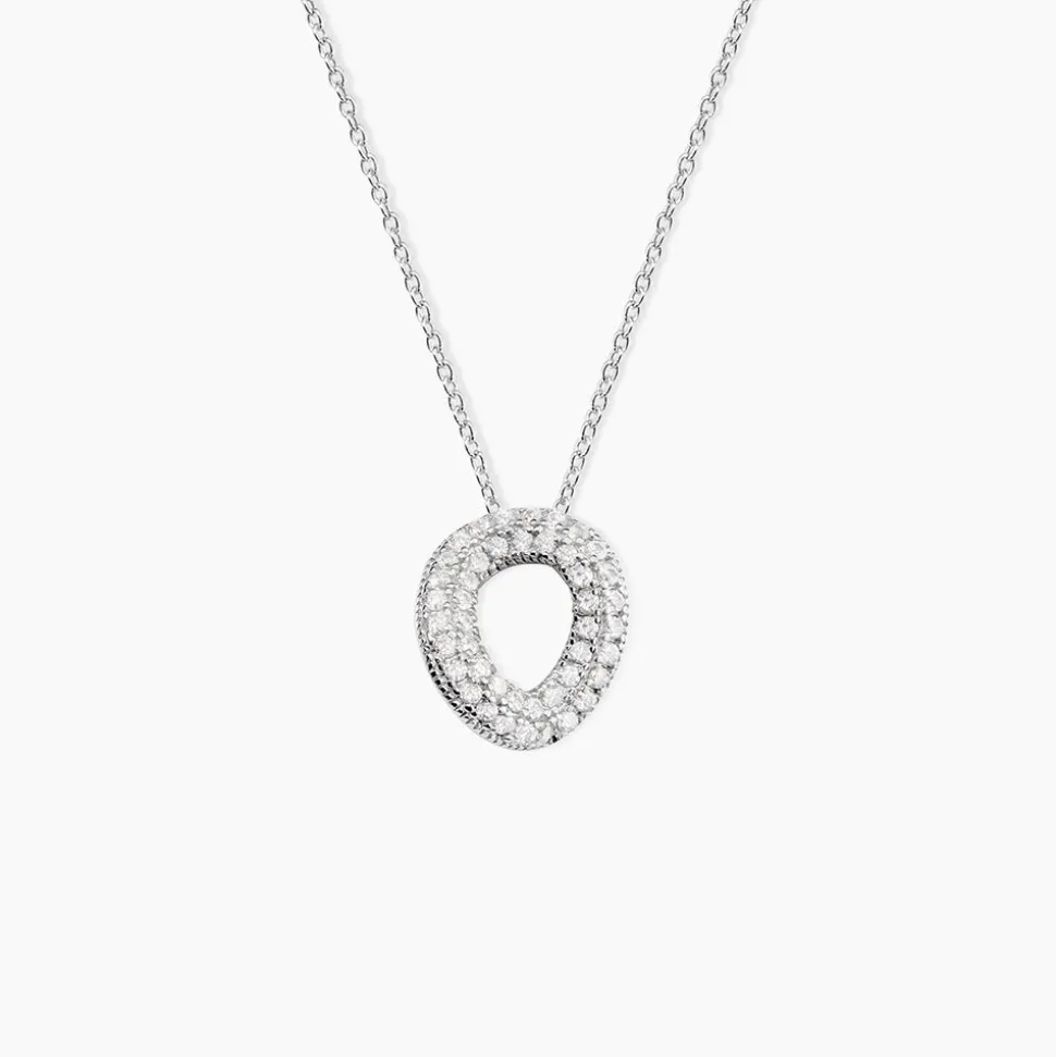 Collier Argent Blanc Irenaeus Oxydes De Zirconium