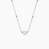 Collier Argent Blanc Monca