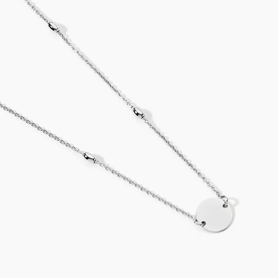 Collier Argent Blanc Monca