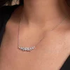 Marc Orian Colliers|Colliers Avec Pierres > Collier Argent Blanc Precieux Flocon Oxyde De Zirconium