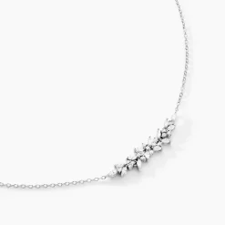 Marc Orian Colliers|Colliers Avec Pierres > Collier Argent Blanc Precieux Flocon Oxyde De Zirconium