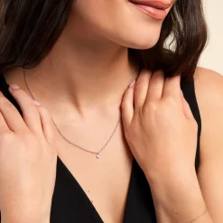 Collier Argent Constantin Argent Blanc Oxyde