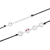 Collier Argent Dustin Cordon Pastilles Oxyde