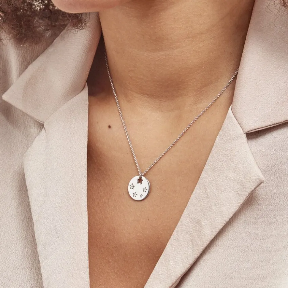 Collier Argent Grigori Oxydes De Zirconium