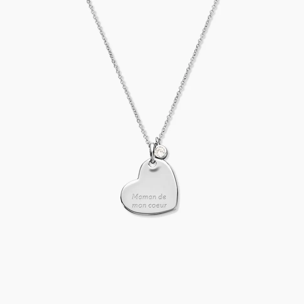 Collier Argent Mellicent Oxyde De Zirconium