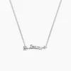 Collier Argent Ronky Oxydes De Zirconium