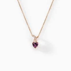 Collier Argent Rose Avalon Oxyde De Zirconium