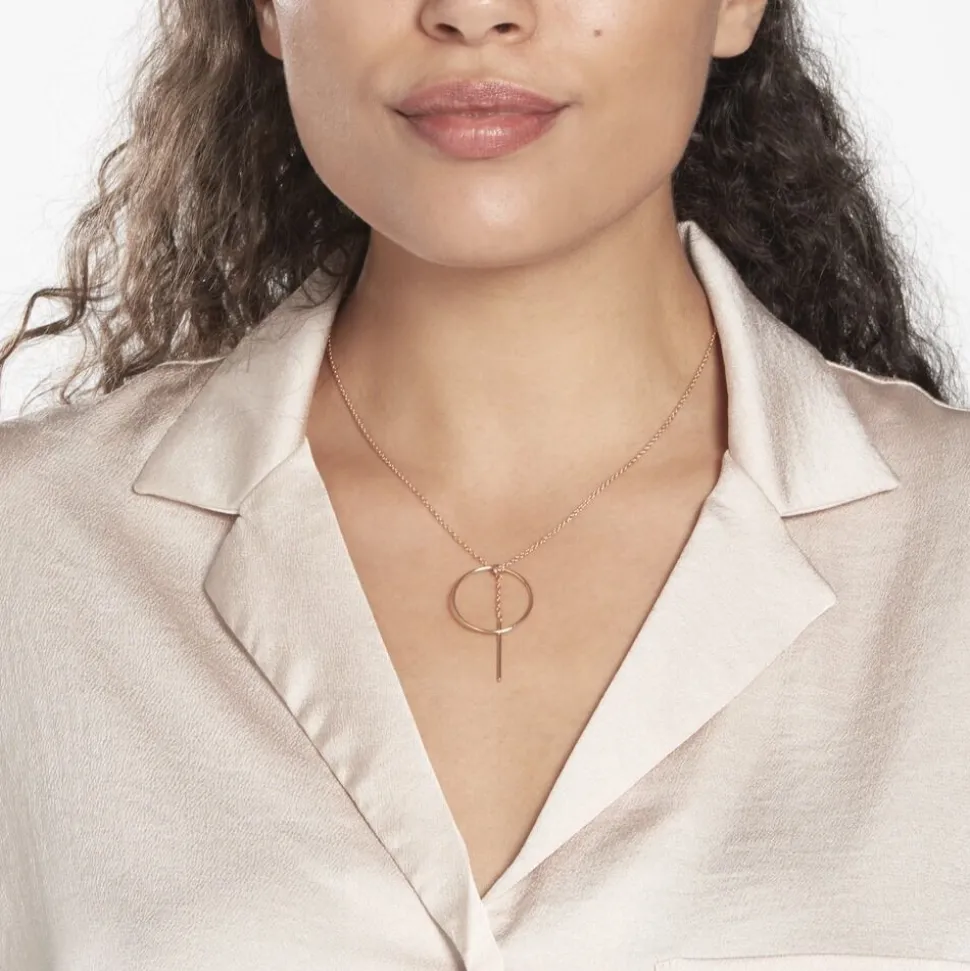 Collier Argent Rose Enissa