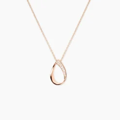 Collier Argent Rose Maritie Oxyde De Zirconium