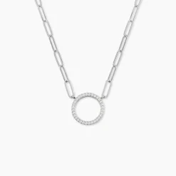 Collier Argent Sadoc Oxydes De Zirconium