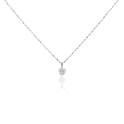 Collier Argent Sido Oxydes De Zirconium