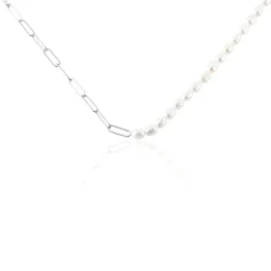 Collier Argent Staines Oxydes De Zirconium