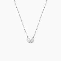 Collier Argent Valente Oxydes De Zirconium