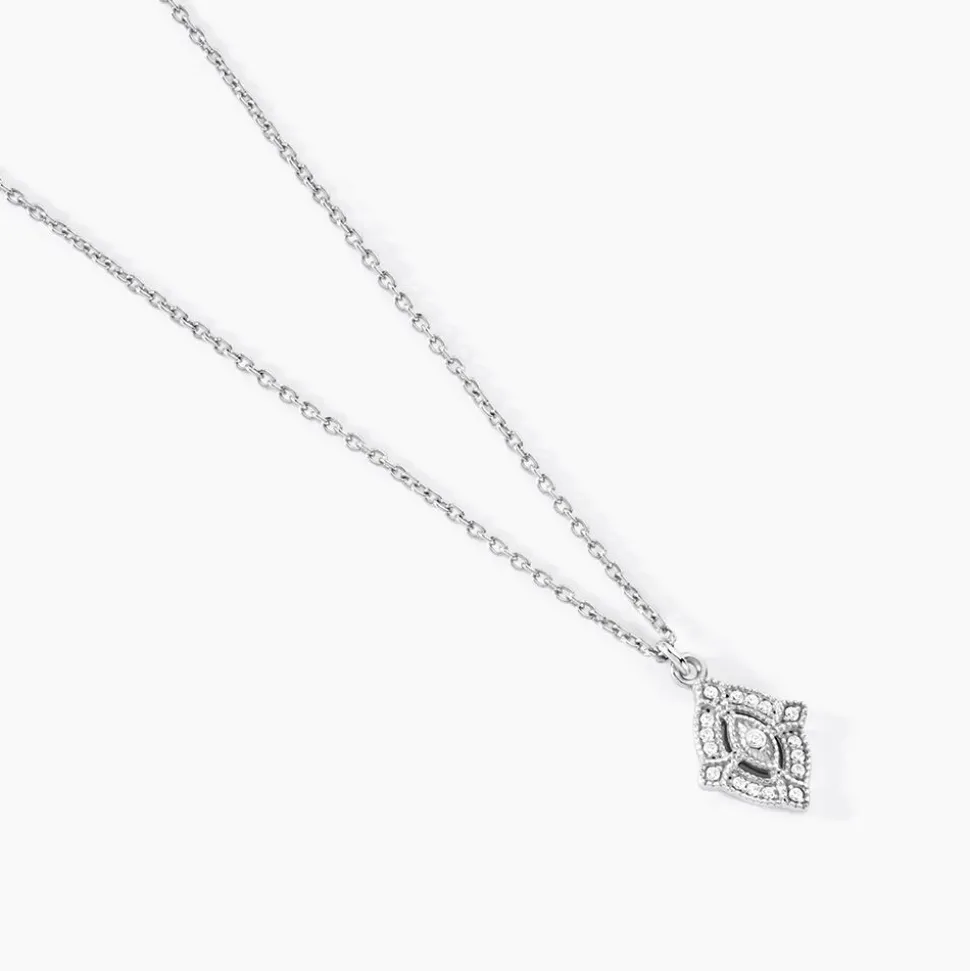 Collier Astrea Argent Blanc Oxyde De Zirconium