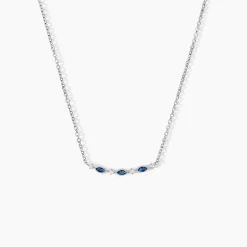 Collier Astrea Argent Blanc Spinelle Oxyde De Zirconium