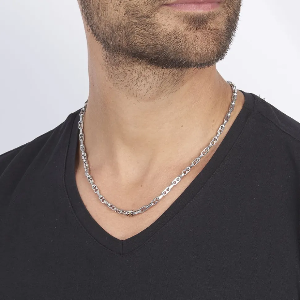 Collier Astrig Or Acier Bicolore