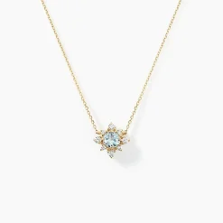 Marc Orian Colliers|Colliers Avec Pierres > Collier Astrithr Or Jaune Topaze Oxyde De Zirconium or jaune topaze bleu sky