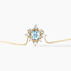 Marc Orian Colliers|Colliers Avec Pierres > Collier Astrithr Or Jaune Topaze Oxyde De Zirconium or jaune topaze bleu sky