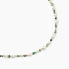 Collier Athena Acier Jaune Turquoise