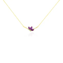 Marc Orian Colliers|Colliers Avec Pierres > Collier Augustina Or Jaune Amethyste Oxyde De Zirconium